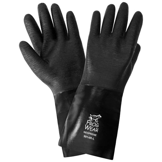 Black Rubber Gloves - Global Glove - Etched Neoprene