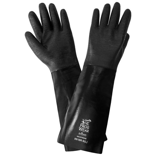 Black Rubber Gloves - Global Glove - Neoprene Safety