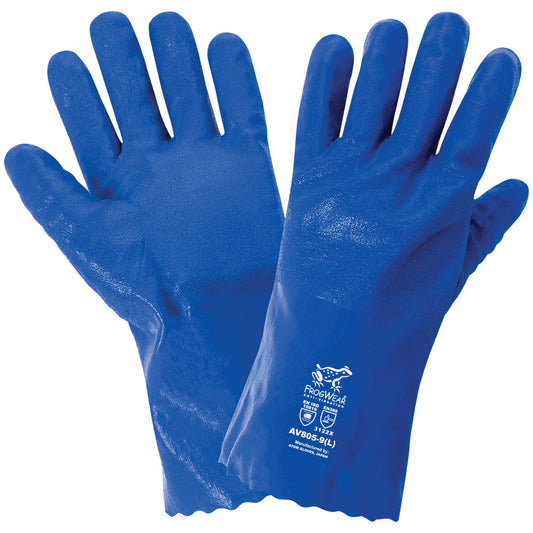 Blue Rubber Gloves - Global Glove - Anti-Vibration Grip