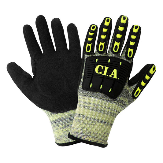 Yellow/Black Performance Gloves - Global Glove - Cut Resistant