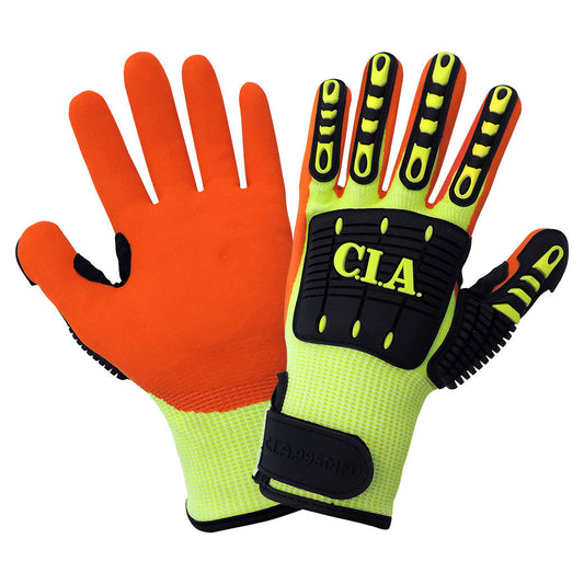 Yellow/Lime String Knit Gloves - Global Glove - Cut Resistant