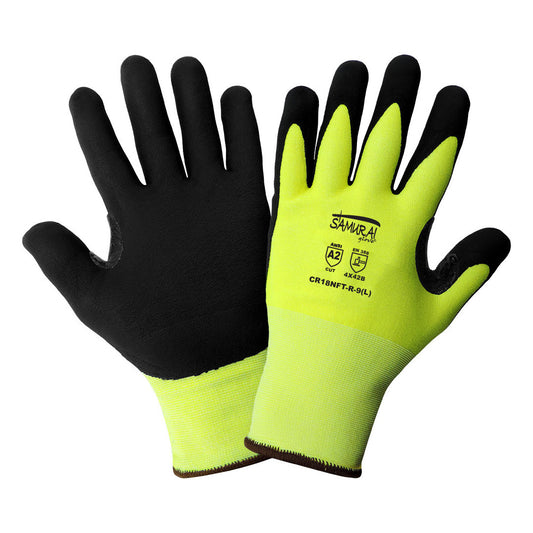 Yellow/Lime String Knit Gloves - Global Glove - Cut Resistant