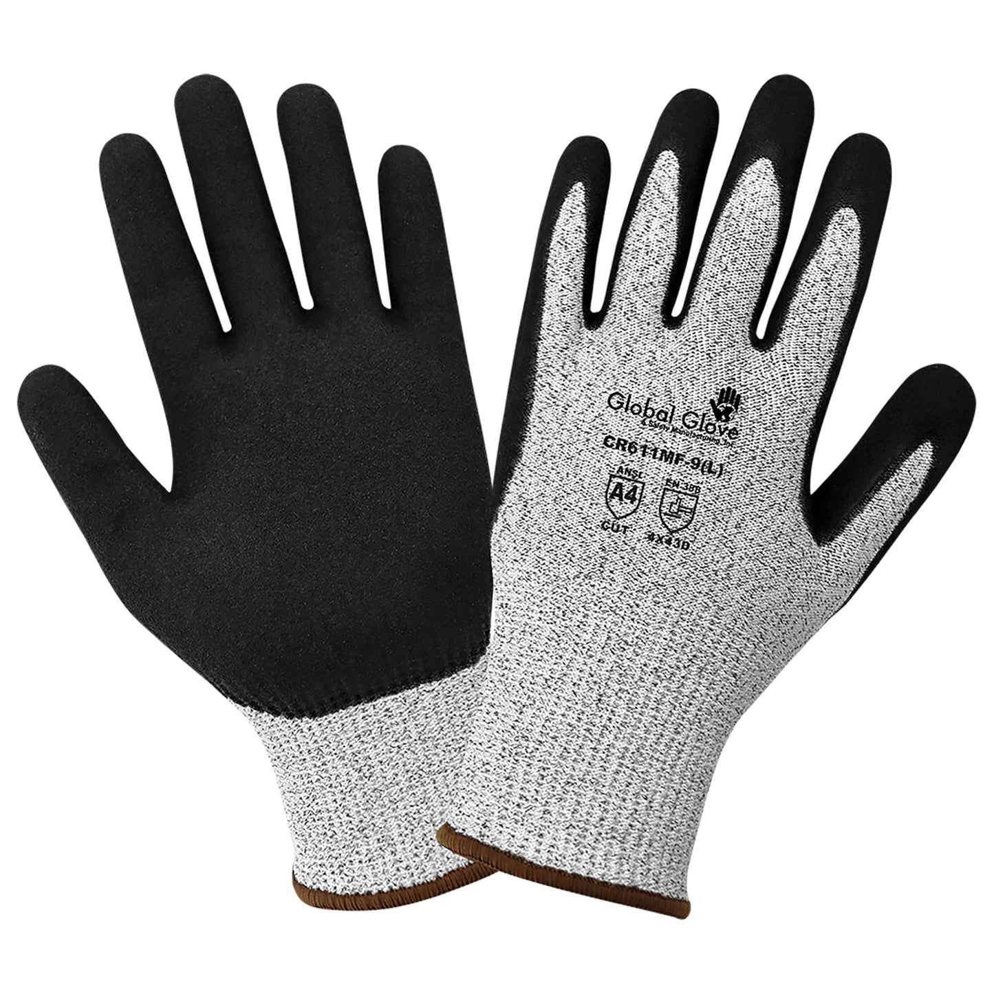 White Cut-Resistant Gloves - Global Glove - Nitrile Coated