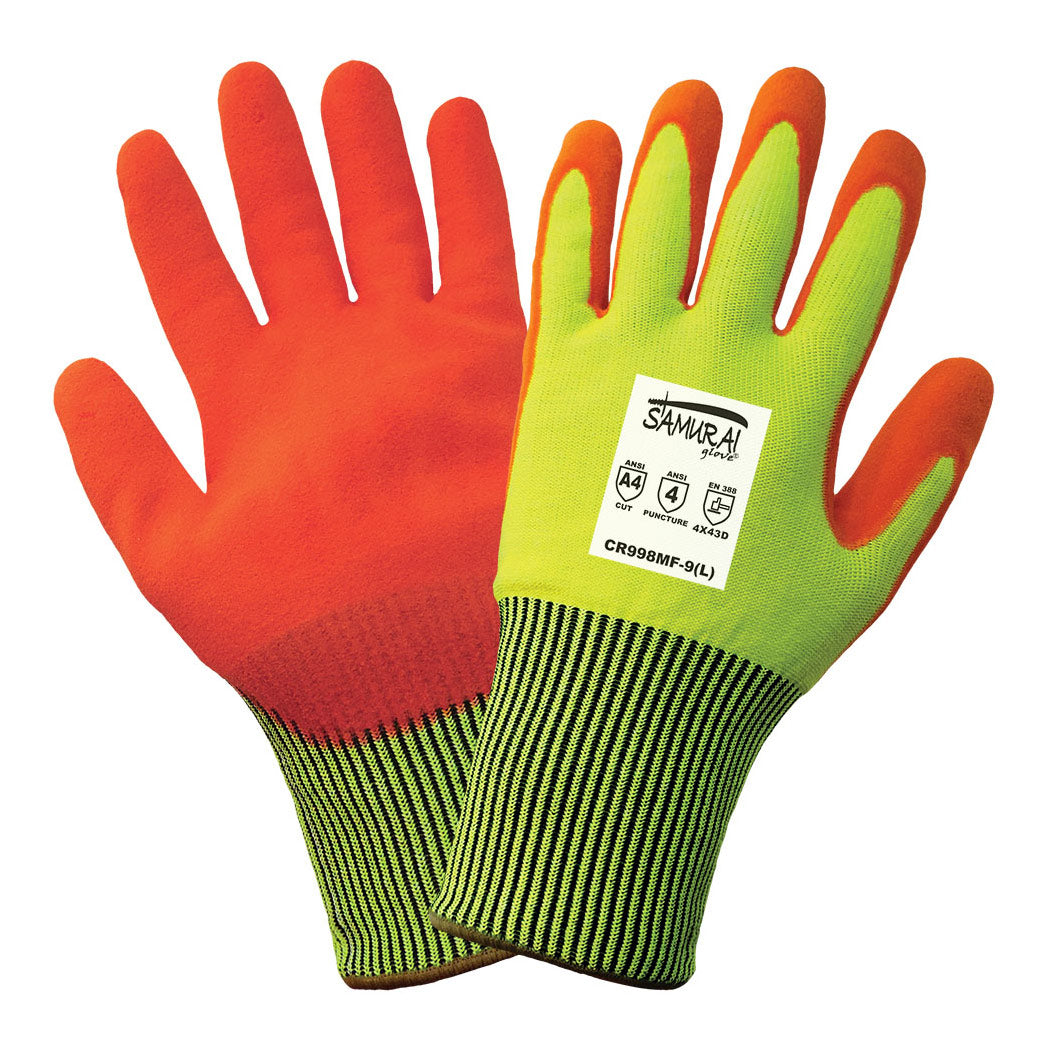 Yellow String Knit Gloves - Global Glove - High-Visibility