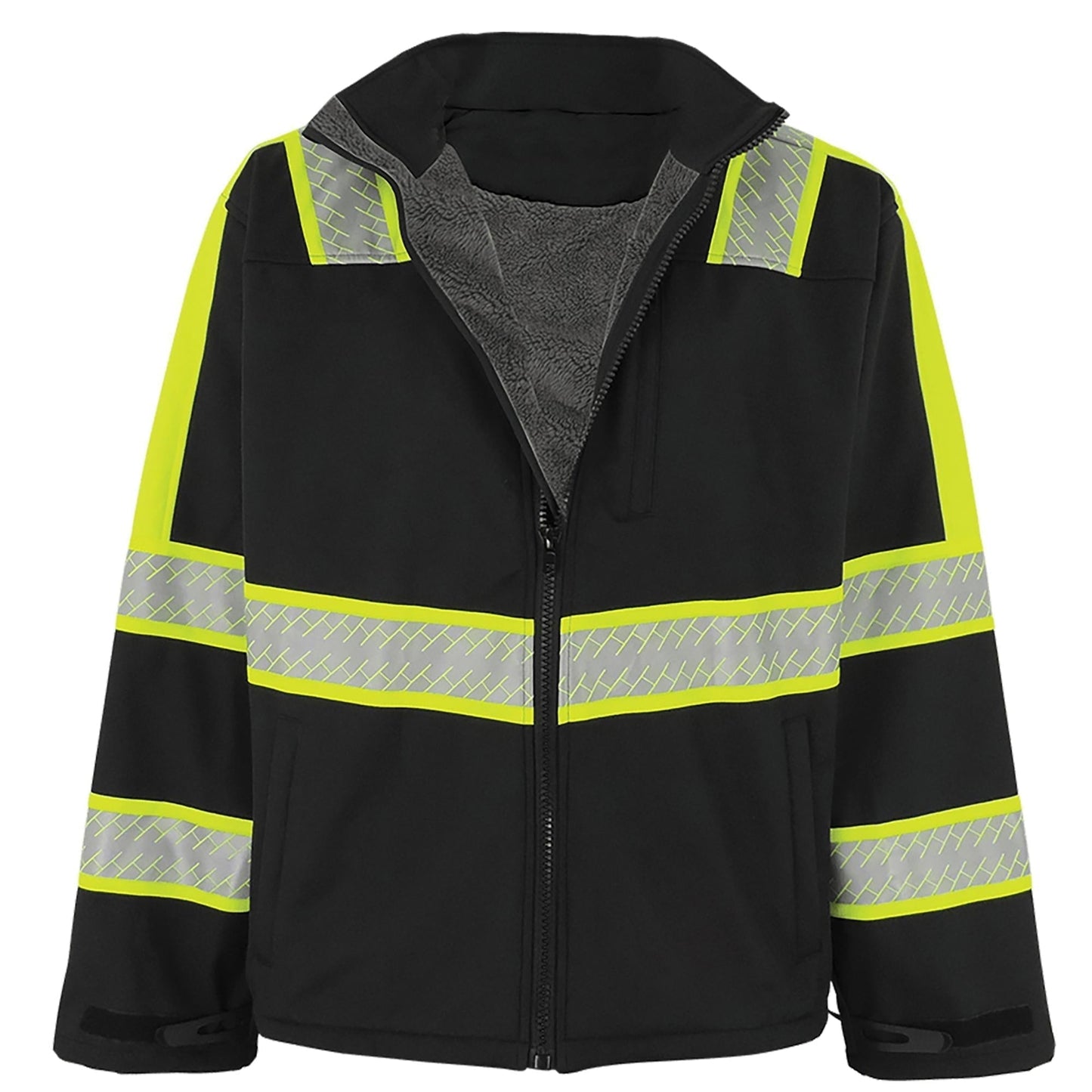 Black Safety Jackets - Global Glove - Softshell Design