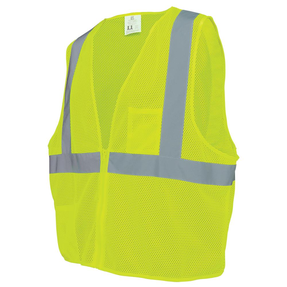 Yellow/Lime Safety Vest - Global Glove - Breathable Mesh