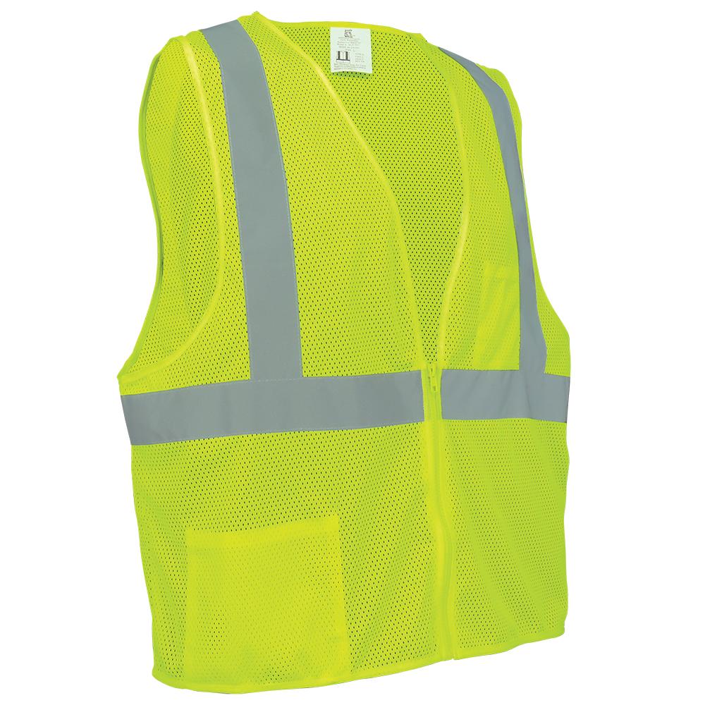 Yellow/Lime Safety Vest - Global Glove - Breathable Mesh