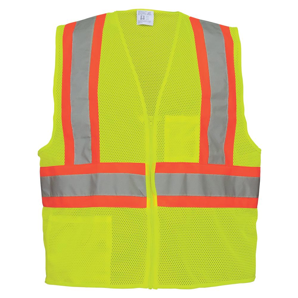 Yellow/Lime Safety Vests - Global Glove - Breathable Mesh