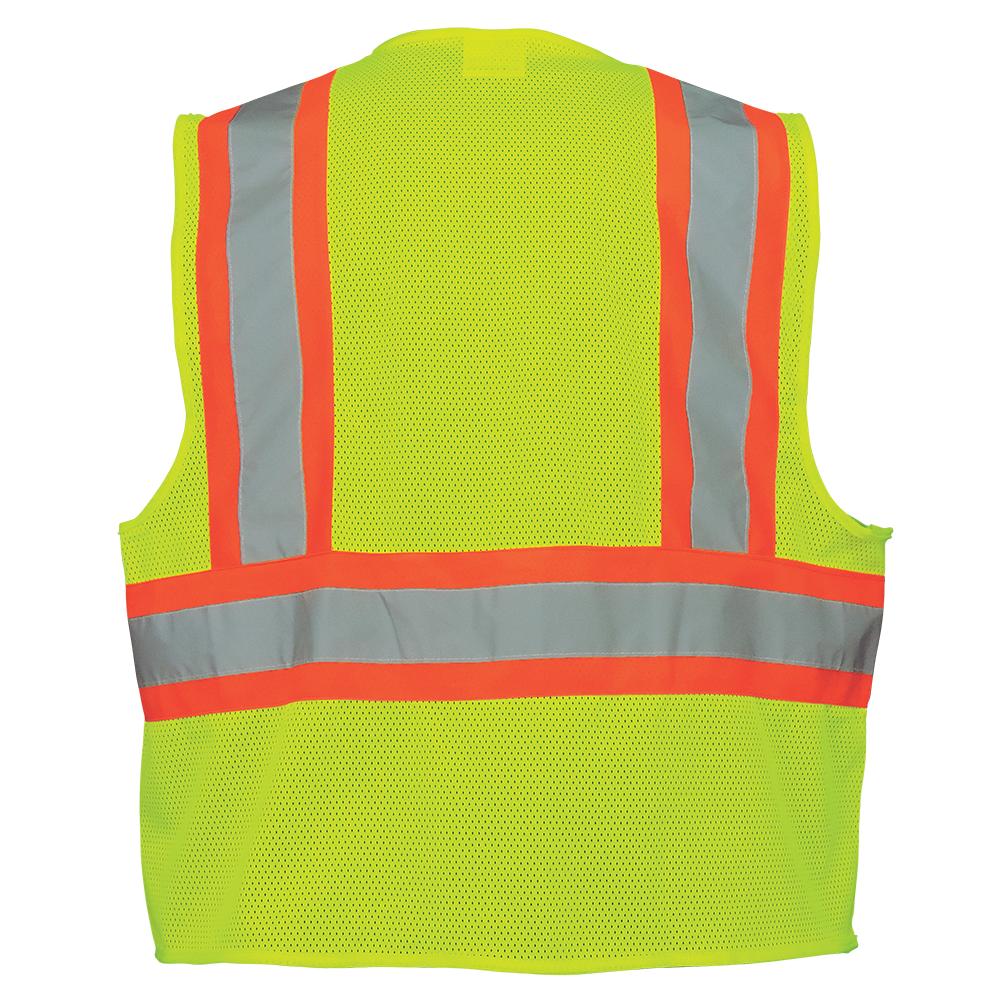 Yellow/Lime Safety Vests - Global Glove - Breathable Mesh