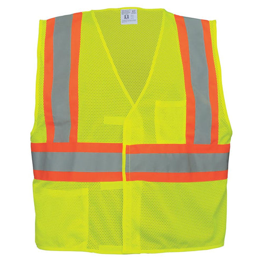 Velcro Closure Safety Vest - Global Glove - High-Visibility