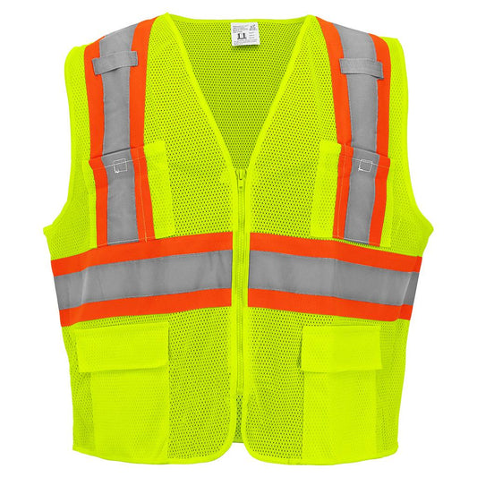 Yellow/Lime Safety Vests - Global Glove - High-Visibility