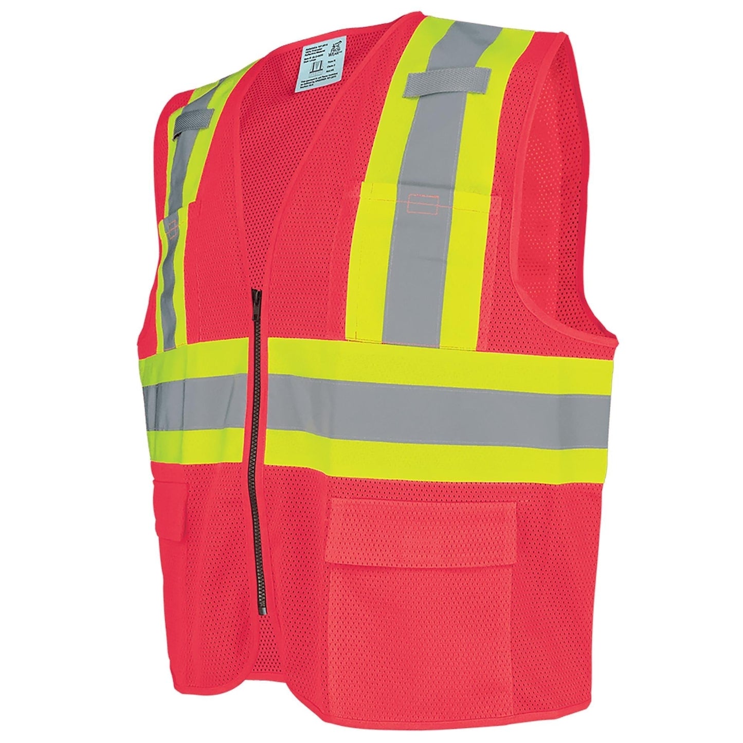 Red Safety Vests - Global Glove - Breathable Design