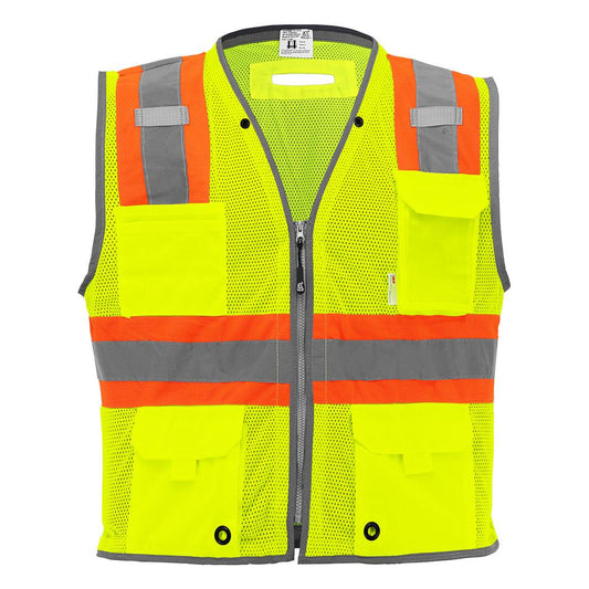 Blue Safety Vests - Global Glove - Reflective Design