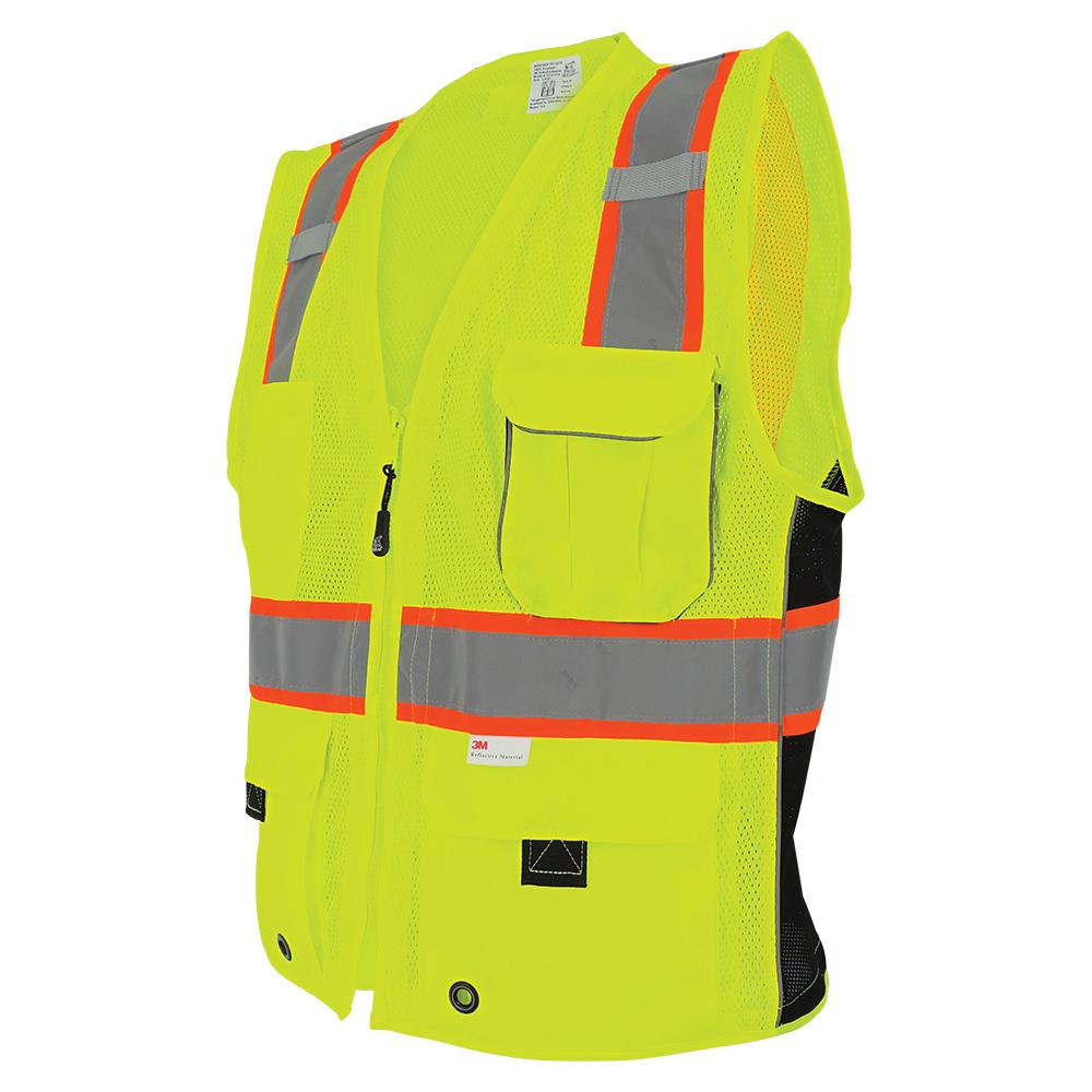 Yellow/Lime Safety Vests - Global Glove - Breathable Mesh