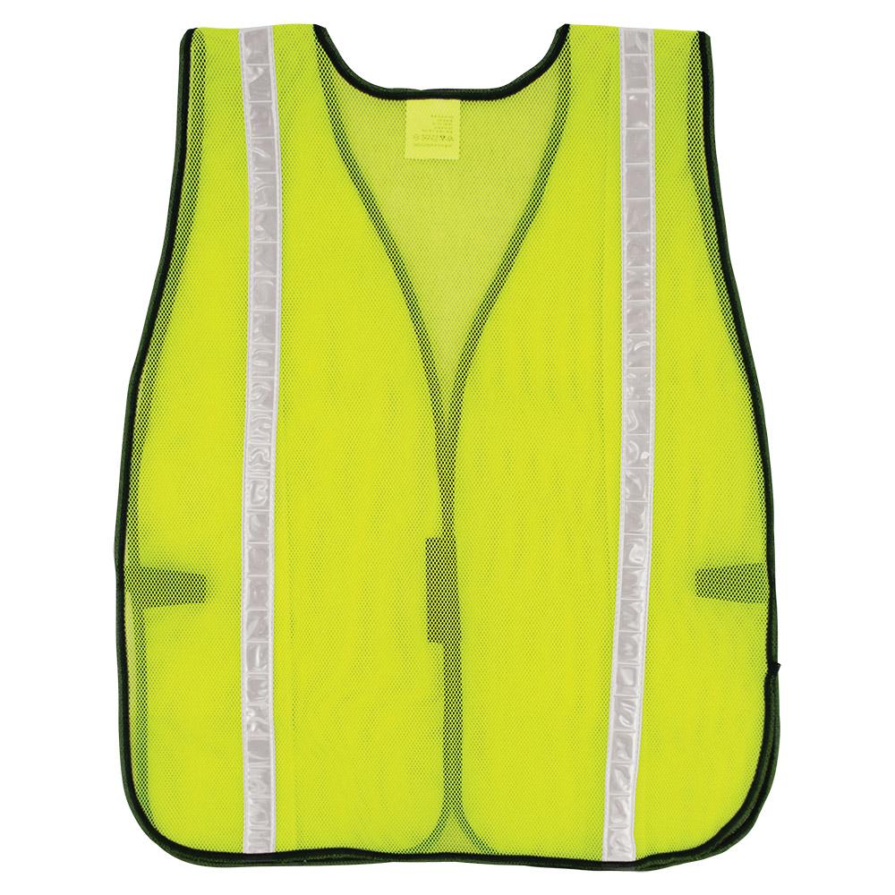 Yellow/Lime Safety Vest - Global Glove - Reflective Stripes