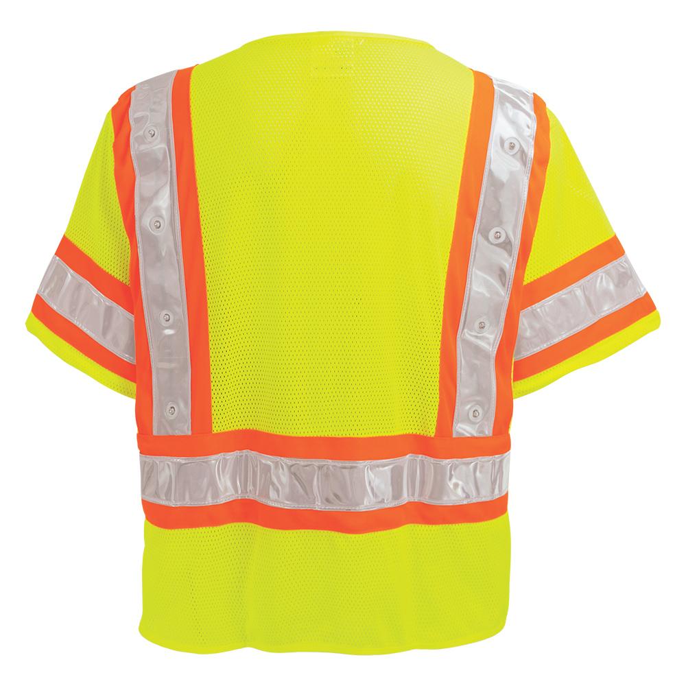 Yellow/Lime Safety Vests - Global Glove - LED Mesh Visibility
