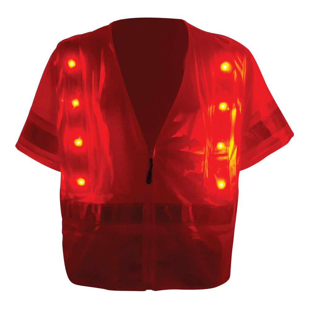 Yellow/Lime Safety Vests - Global Glove - LED Mesh Visibility