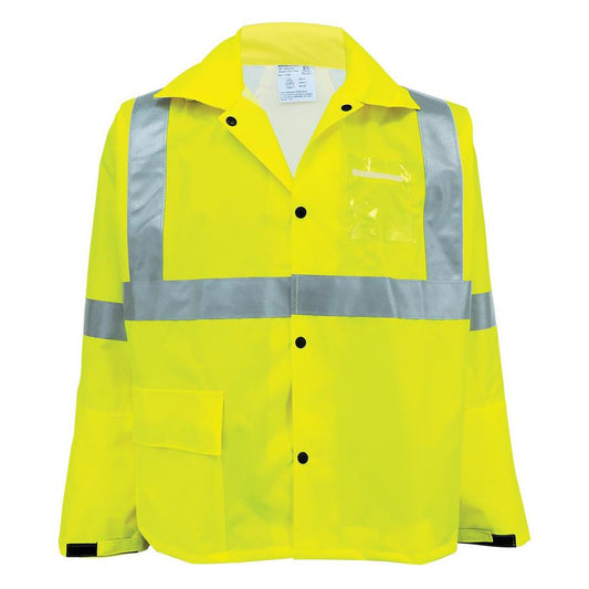 Yellow/Lime Rain Jacket - Global Glove - Flame Retardant