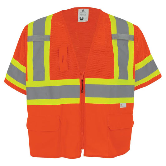 Yellow/Lime Safety Vest - Global Glove - Mesh Convenience