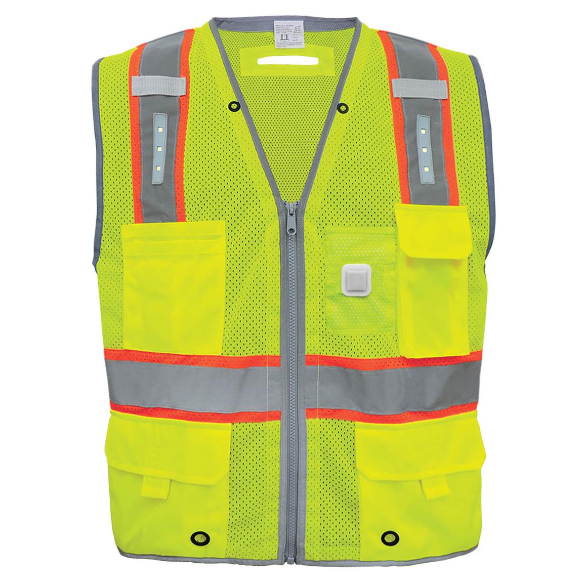 Yellow/Lime Safety Vest - Global Glove - High-Visibility