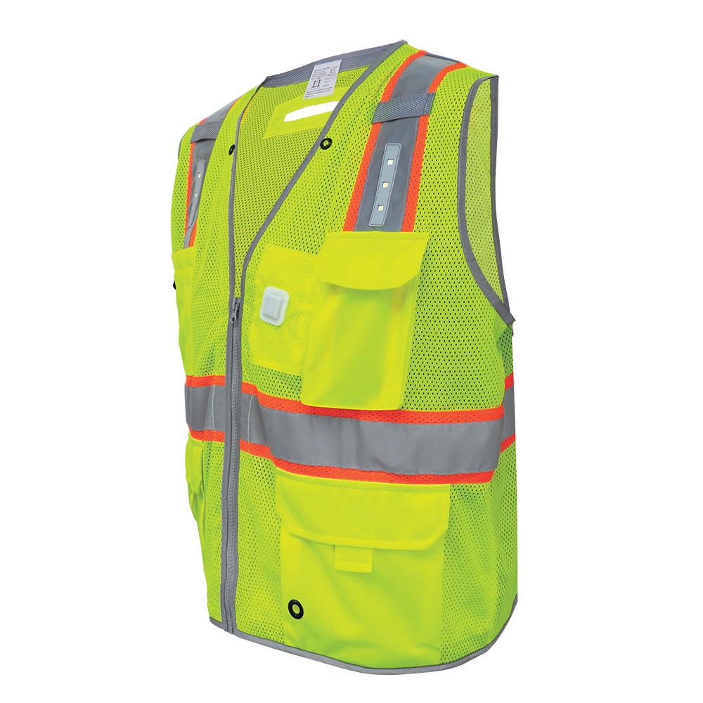 Yellow/Lime Safety Vest - Global Glove - High-Visibility