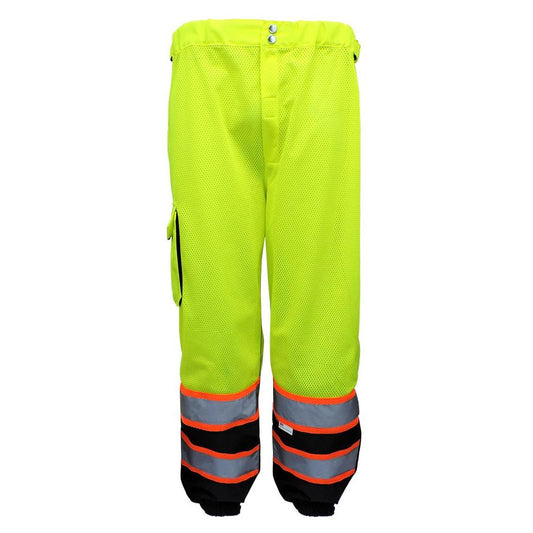 Yellow/Lime Safety Pants - Global Glove - Reflective Design