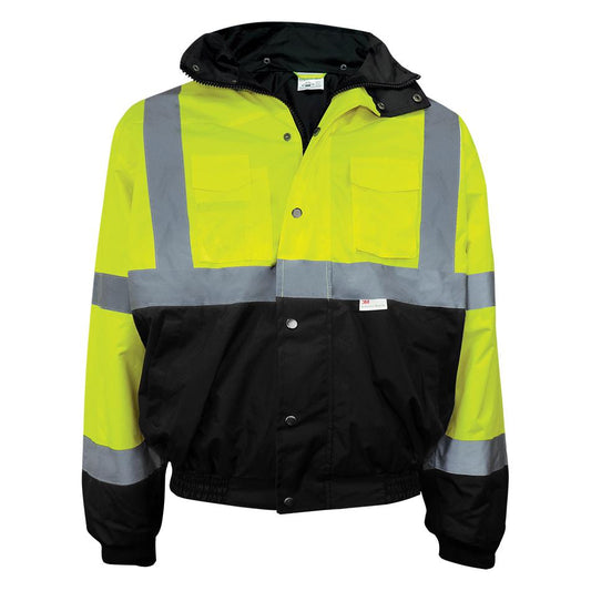 Yellow/Lime Safety Jacket - Global Glove - Waterproof