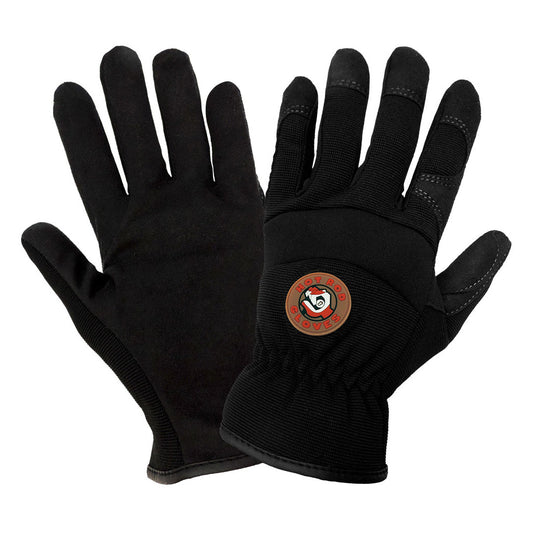 Black Leather Gloves - Global Glove - Flexible Design