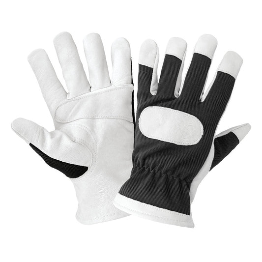 White Leather Gloves - Global Glove - Soft Goatskin Palm