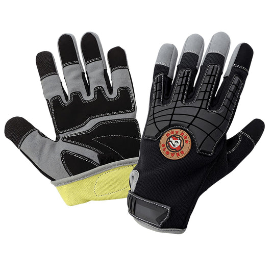 Black Leather Gloves - Global Glove - Cut Resistant Performance