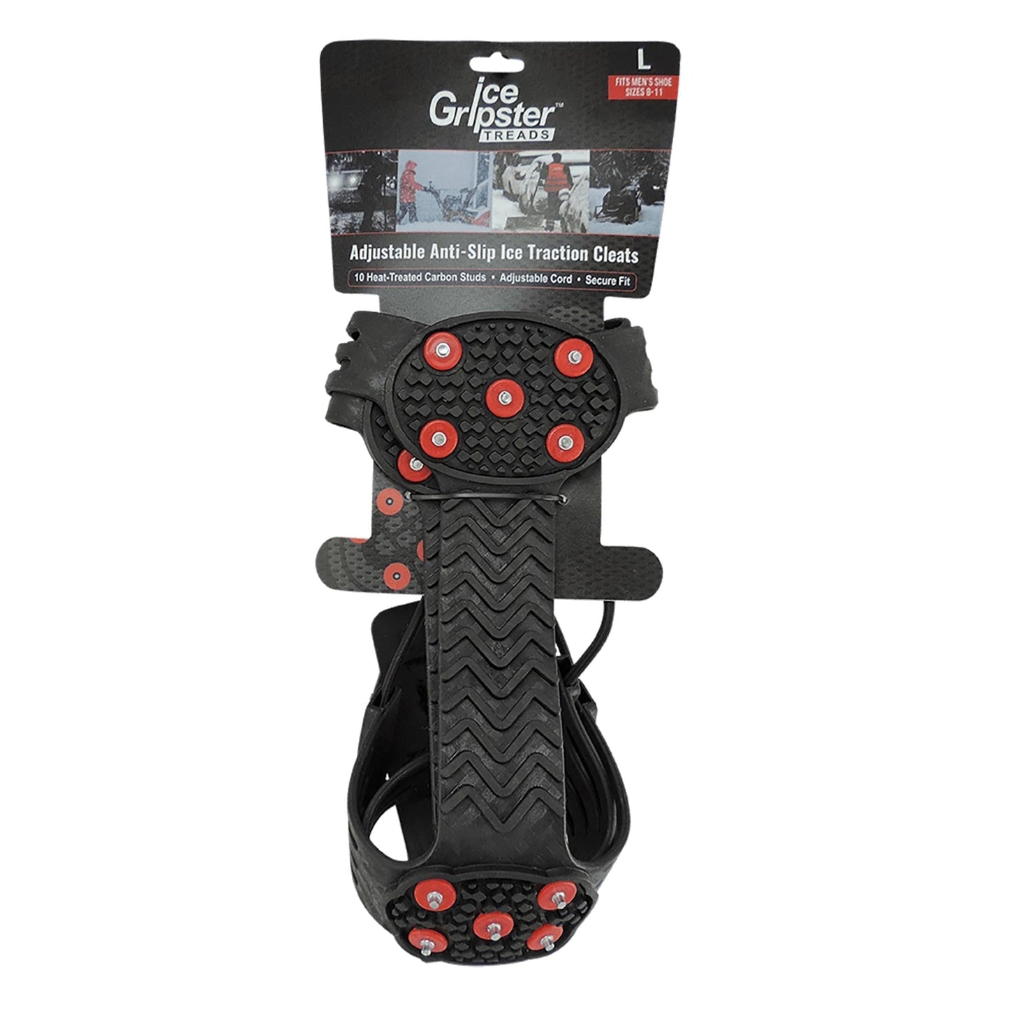 Black Ice Traction Cleats - Global Glove - Adjustable Fit