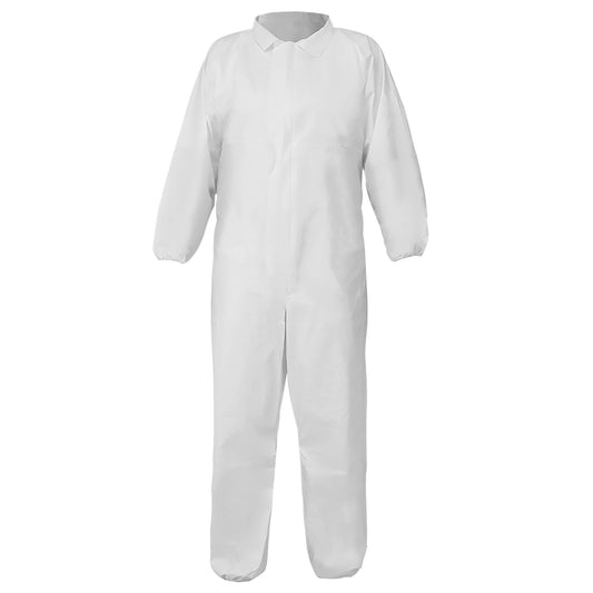 White Coveralls - Global Glove - Microporous PE Film