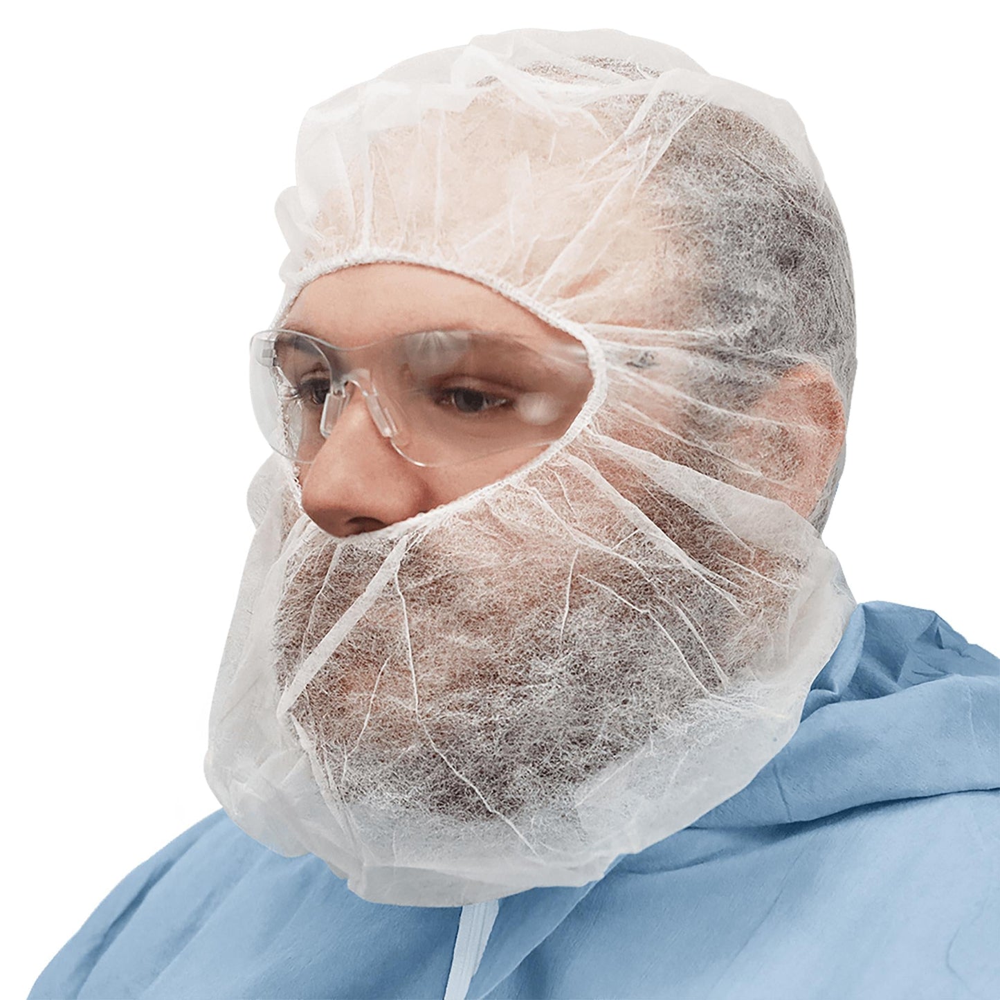 White Disposable Hoods - Global Glove - Lightweight Design