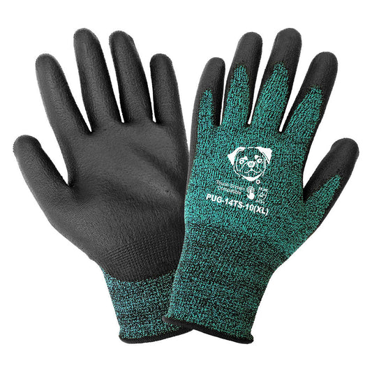 Green String Knit Gloves - Global Glove - Touch Screen