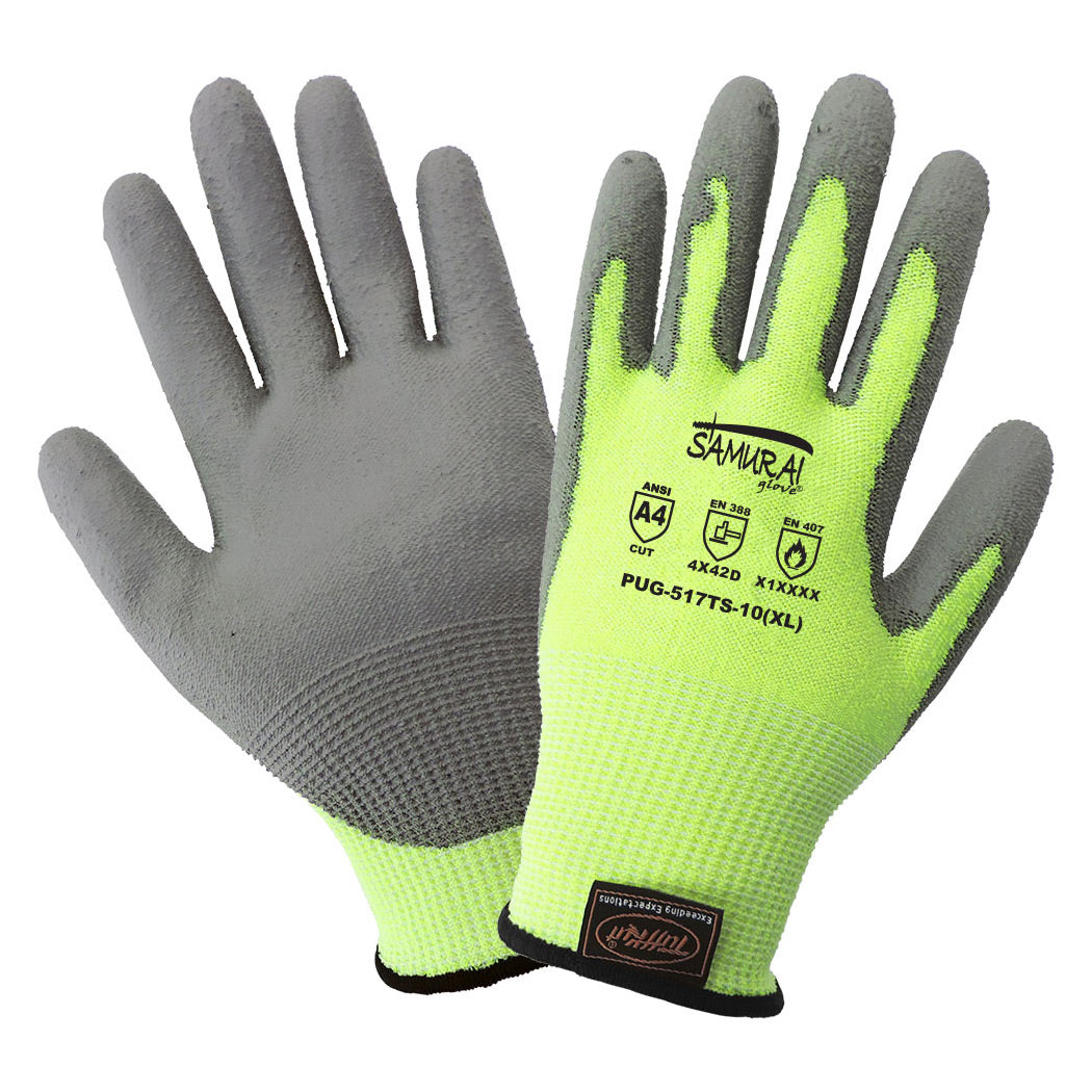 Yellow String Knit Gloves - Global Glove - Cut Resistant