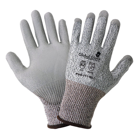 Gray String Knit Gloves | Global Glove | Pug111 Samurai Cut Resistant