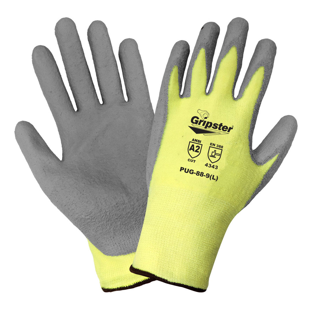 Yellow String Knit Gloves - Global Glove - Cut Resistant