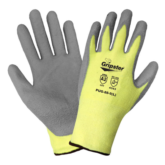 Yellow String Knit Gloves - Global Glove - Cut Resistant