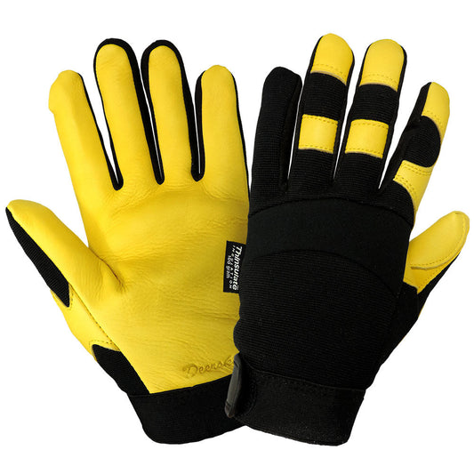 Black Leather Gloves - Global Glove - Insulated Comfort
