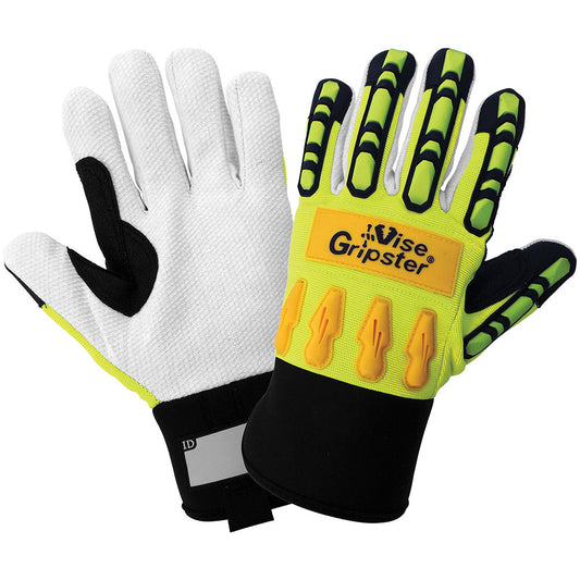 White/Yellow/Lime Performance Gloves - Global Glove - Impact Resistant