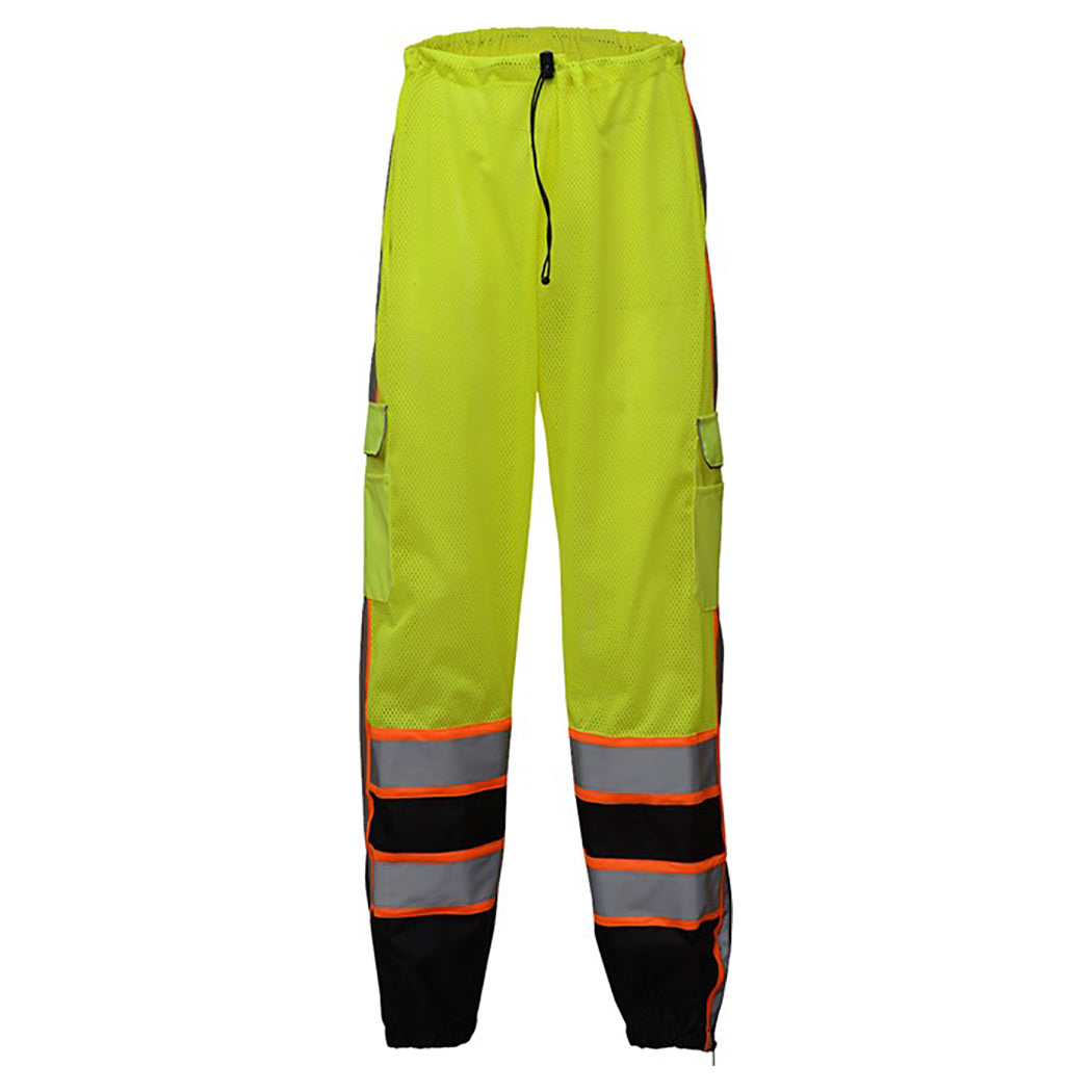Yellow/Lime Safety Pants - GSS Safety - Reflective Mesh