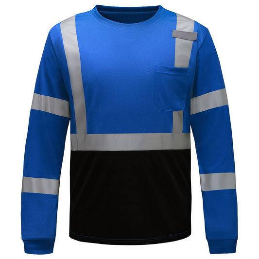 Blue Safety Shirts - GSS Safety - Moisture-Wicking Mesh