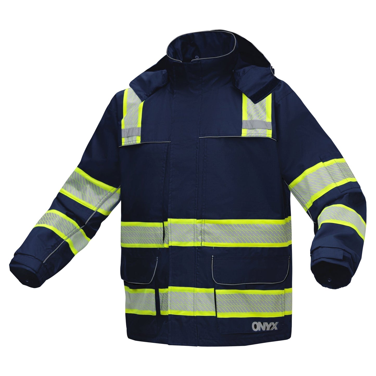 Navy Rain Jacket - GSS Safety - Durable Waterproof