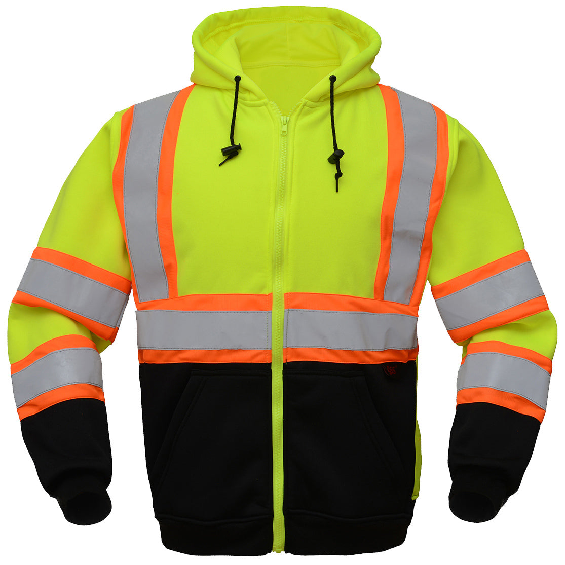 Yellow/Lime Safety Sweatshirts - GSS Safety - Two-Tone Design