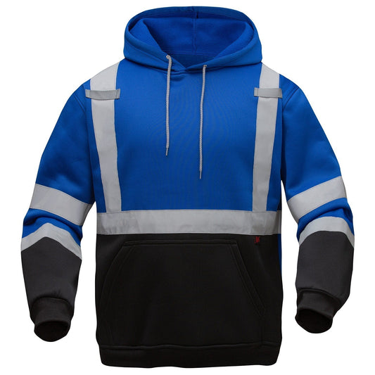 Blue Safety Sweatshirts - GSS Safety - Reflective Fleece