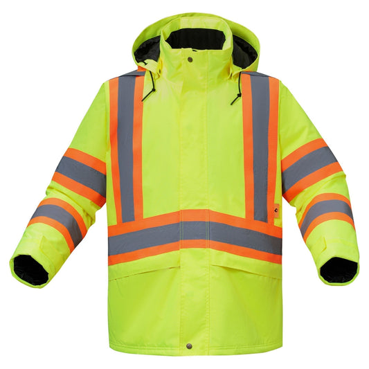 Yellow/Lime Safety Jackets | GSS Safety | Fr6009 Type R Class 3 Self Extinguishing Two-Tone