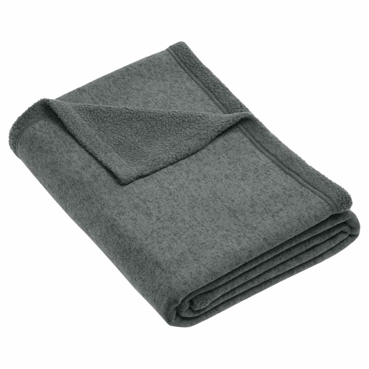 Deep Smoke Heather Blanket - Port Authority - Warm Fleece