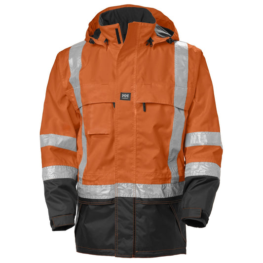 Hi-Vis Orange Safety Jacket - Helly Hansen - Waterproof