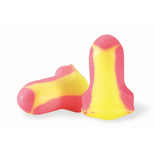 Pink/Yellow Ear Plugs - Howard Leight - Comfortable Foam