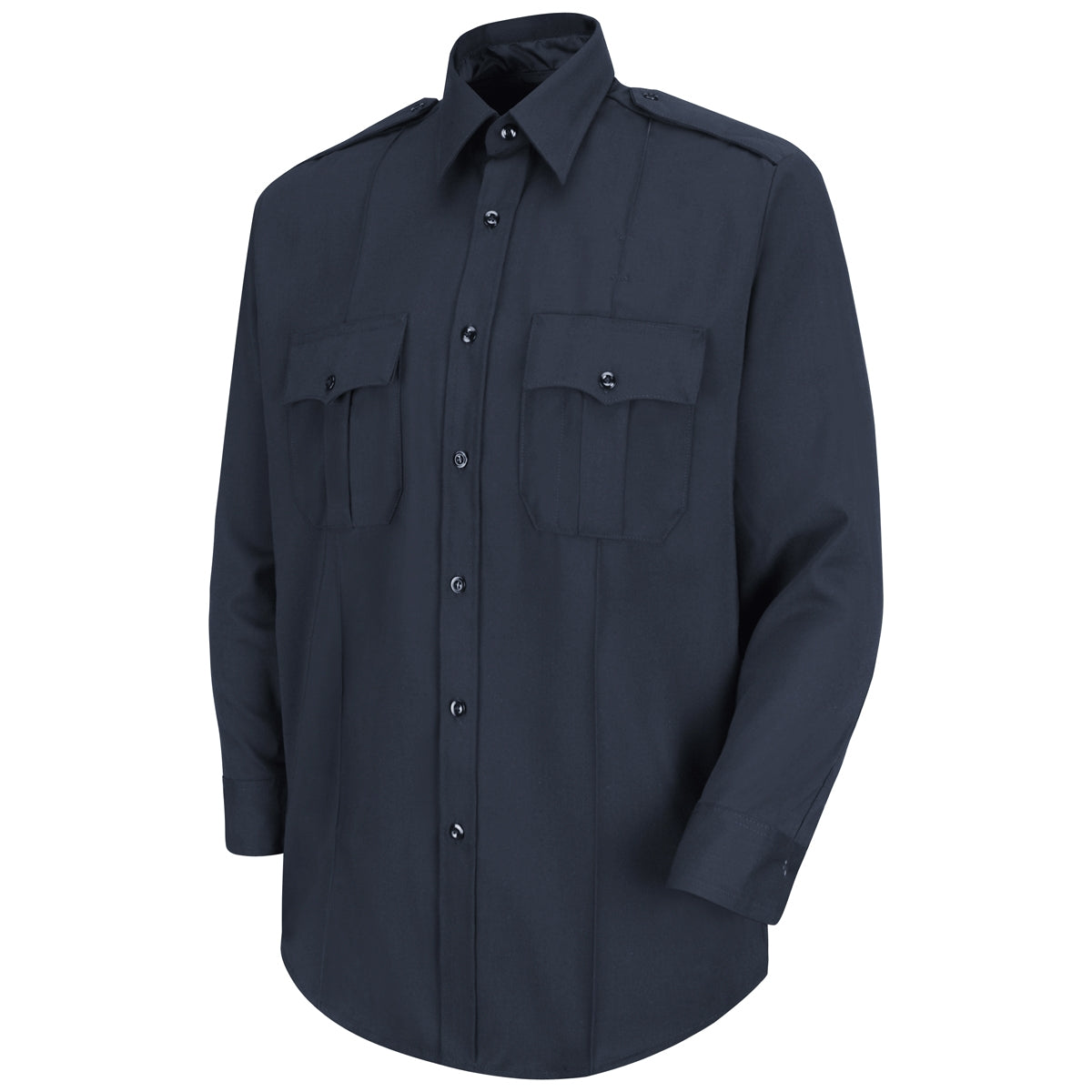 Dark Navy Button Up Shirt - Horace Small - Stretch Fabric